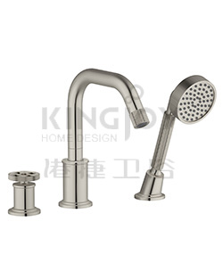 (KJ826R002 Brushed Nickel PVD) 3-hole bath/shower mixer deck-mounted