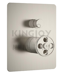 (KJ826X000 Brushed Nickel PVD) Single lever wall 4-way mixer with diverter