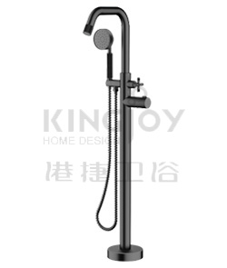 (KJ826M016 Matte Black) Thermostatic bath/shower mixer floor-mounted