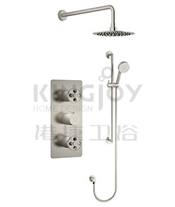 (KJ8268420 Brushed Nickel PVD) Thermostatic concealed shower mixer