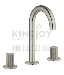 (KJ827T000 Brushed Nickel PVD) Two-handle basin mixer deck-mounted