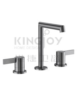 (KJ869T000 枪灰拉丝) Two-handle basin mixer deck-mounted