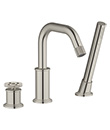 (KJ826R002 Brushed Nickel PVD (2)) 3-hole bath/shower mixer deck-mounted
