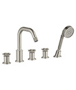 (KJ826S000 Brushed Nickel PVD) 5-hole bath/shower mixer deck-mounted