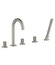 (KJ827S000 Brushed Nickel PVD) 5-hole bath/shower mixer deck-mounted