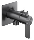 (KJ869Y050 枪灰拉丝) Single lever bidet mixer with outlet and holder
