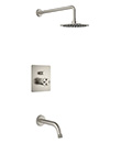 (KJ8267201 Brushed Nickel PVD) Single lever concealed bath/shower mixer