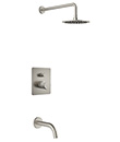 (KJ8277201 Brushed Nickel PVD) Single lever concealed bath/shower mixer