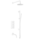 (KJ8278450-Matte White) Thermostatic concealed bath/shower mixer