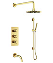 (KJ8278450 Brushed Gold-Ti) Thermostatic concealed bath/shower mixer