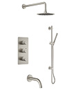 (KJ8278450 Brushed Nickel PVD) Thermostatic concealed bath/shower mixer
