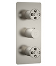 (KJ8264173 Brushed Nickel PVD) Thermostatic concealed mixer with diverter,2 inlets 1/2'',3 outlets 1/2''