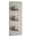 (KJ8274173 Brushed Nickel PVD) Thermostatic concealed mixer with diverter,2 inlets 1/2'',3 outlets 1/2''