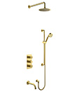 (KJ8268420 Brushed Gold-Zr-1) Thermostatic concealed shower mixer