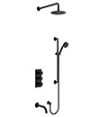 (KJ8268420 Matte Black) Thermostatic concealed shower mixer