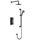 (KJ8268422 Matte Black) Thermostatic concealed shower mixer