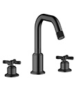 (KJ826T002 Matte Black) Two-handle basin mixer deck-mounted