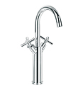 Two-handle mono basin mixer