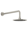 (KJ8227712 Brushed Nickel PVD) Wall shower arm with rainshower
